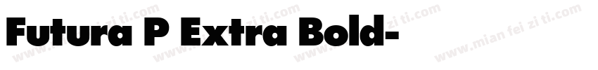 Futura P Extra Bold字体转换